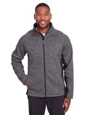 BLACK HTHR/ BLK 187330 men's constant full-zip sweater fleece jacket
