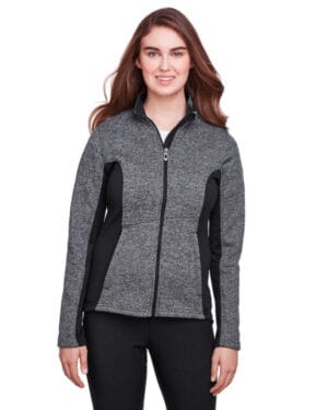 BLACK HTHR/ BLK 187335 ladies' constant full-zip sweater fleece jacket