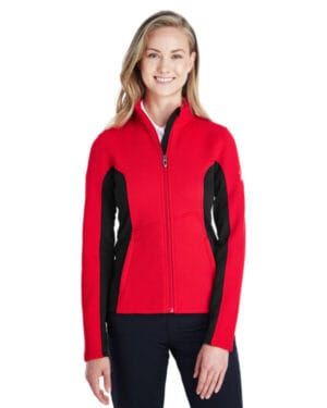 RED/ BLACK/ WHT 187335 ladies' constant full-zip sweater fleece jacket