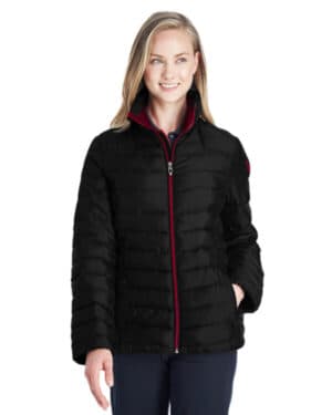 BLACK/ RED Spyder 187336 ladies' insulated puffer jacket