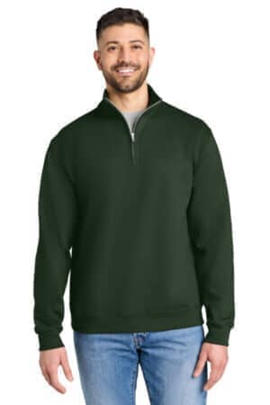 FOREST GREEN 18810 gildan heavy blend 1/4-zip sweatshirt