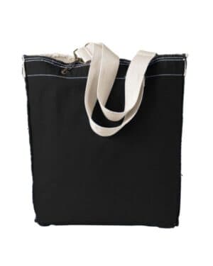 BLACK Authentic pigment 1906 direct-dyed raw-edge tote