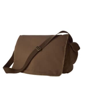 JAVA Authentic pigment 1908 pigment-dyed raw-edge messenger bag