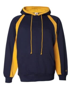 NAVY/ GOLD Badger 1262 hook hooded sweatshirt