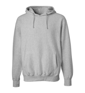 HEATHER GREY Weatherproof 7700 cross weave hooded sweatshirt