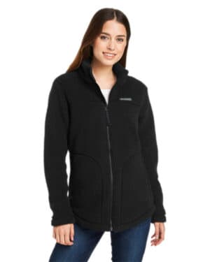 BLACK 1939901 ladies' west bend sherpa full-zip fleece jacket