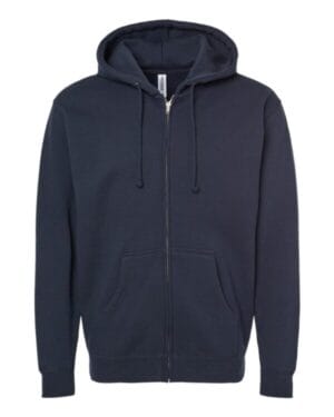 NAVY Independent trading co IND4000Z heavyweight full-zip hooded sweatshirt