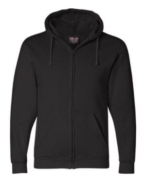 BLACK Bayside 900 usa-made full-zip hooded sweatshirt