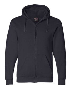 NAVY Bayside 900 usa-made full-zip hooded sweatshirt