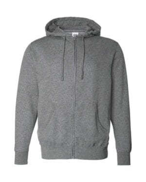 GUNMETAL HEATHER Independent trading co AFX4000Z full-zip hooded sweatshirt
