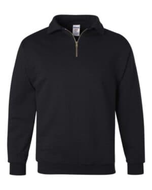 BLACK 4528MR super sweats nublend quarter-zip cadet collar sweatshirt