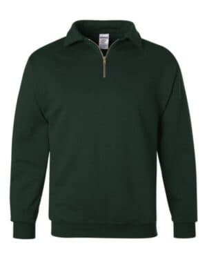 FOREST GREEN 4528MR super sweats nublend quarter-zip cadet collar sweatshirt