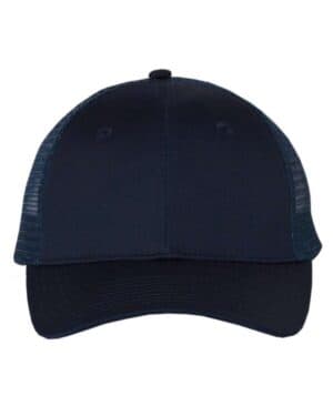 NAVY Valucap VC400 mesh-back twill trucker cap