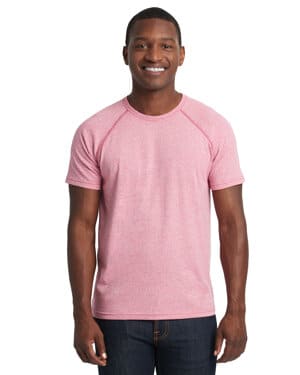 TECH PINK Next level apparel 2050 men's mock twist short-sleeve raglan t-shirt