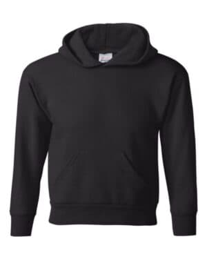 BLACK Hanes P473 ecosmart youth hooded sweatshirt