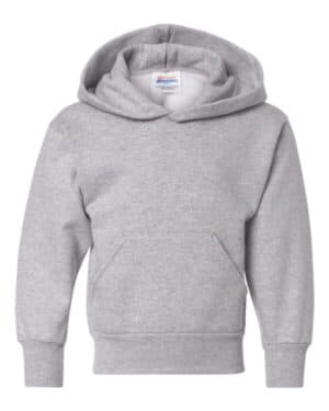LIGHT STEEL Hanes P473 ecosmart youth hooded sweatshirt