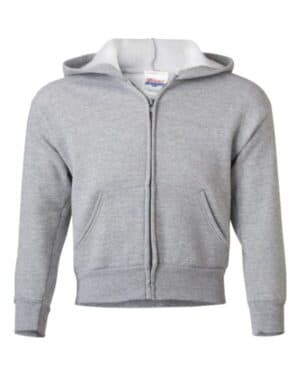 Hanes P480 ecosmart youth full-zip hooded sweatshirt