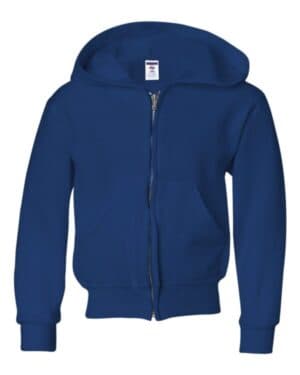 ROYAL Jerzees 993BR nublend youth full-zip hooded sweatshirt