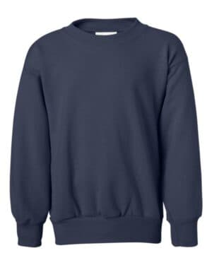 NAVY Hanes P360 ecosmart youth crewneck sweatshirt