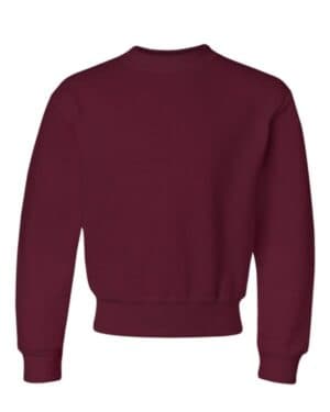 MAROON Jerzees 562BR nublend youth crewneck sweatshirt