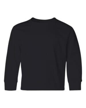 BLACK Jerzees 29BLR dri-power youth long sleeve 50/50 t-shirt