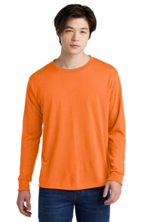 SAFETY ORANGE 21LS jerzees dri-power 100% polyester long sleeve t-shirt