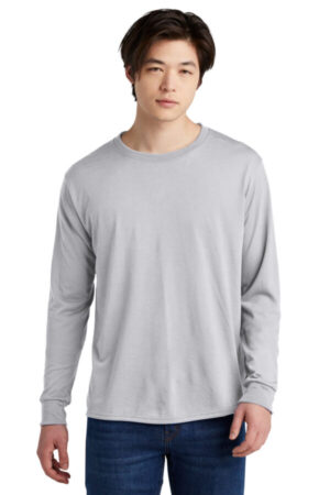 SILVER 21LS jerzees dri-power 100% polyester long sleeve t-shirt