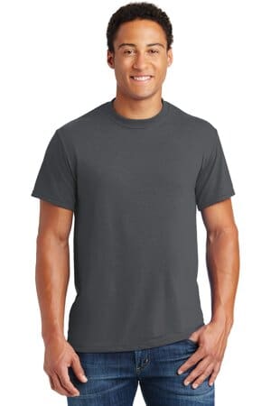 CHARCOAL GREY 21M jerzees dri-power 100% polyester t-shirt