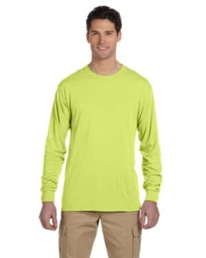 SAFETY GREEN Jerzees 21ML adult dri-power sport long-sleeve t-shirt