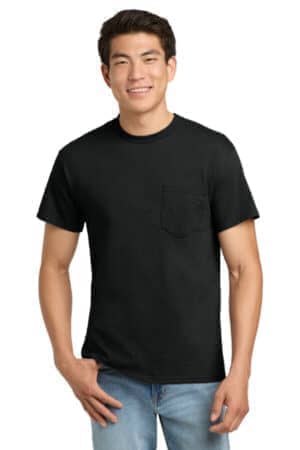 BLACK 2300 gildan-ultra cotton 100% us cotton t-shirt with pocket