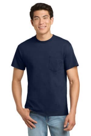 NAVY 2300 gildan-ultra cotton 100% us cotton t-shirt with pocket