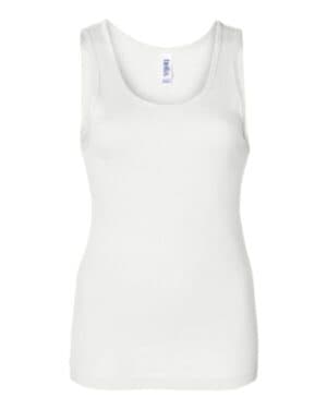 WHITE Bella canvas 1080 women's baby rib tank
