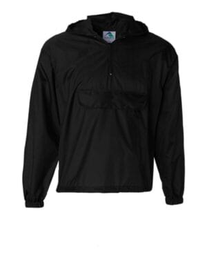 BLACK Augusta sportswear 3130 packable half-zip hooded pullover jacket