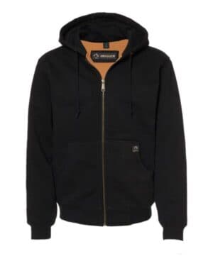 BLACK 7033 crossfire heavyweight power fleece hooded jacket with thermal lining