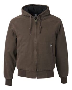 TOBACCO 5020T cheyenne boulder cloth hooded jacket with tricot quilt lining tall sizes
