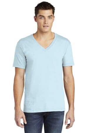 LIGHT BLUE 2456W american apparel fine jersey v-neck t-shirt