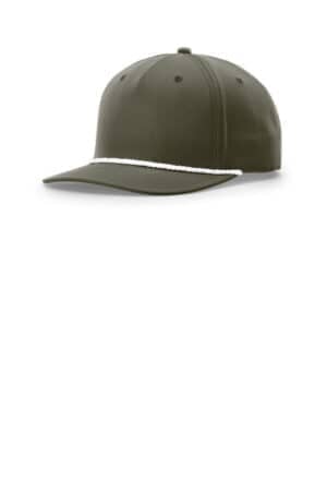 DARK OLIVE/ WHITE 258 richardson 5-panel classic rope cap