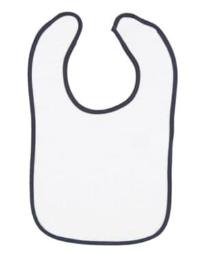 NAVY Rabbit skins 1003 infant contrast trim terry bib