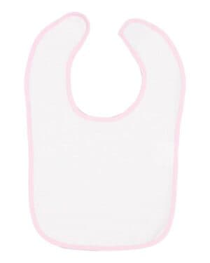 PINK Rabbit skins 1003 infant contrast trim terry bib