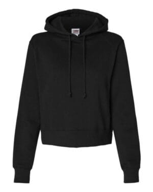 BLACK Badger 1261 women's crop hooded sweatshirt