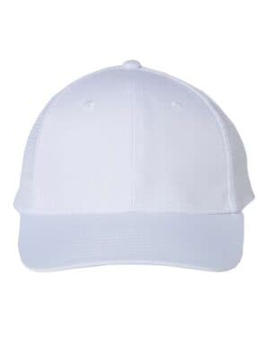 WHITE Valucap VC400 mesh-back twill trucker cap