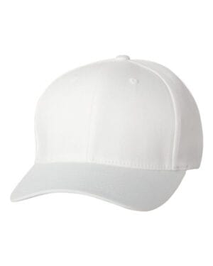 WHITE Flexfit 6277 cotton blend cap
