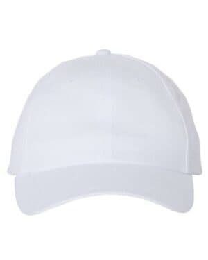 WHITE Valucap VC200 brushed twill cap