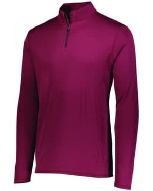 MAROON Augusta sportswear 2785 adult attain quarter-zip pullover