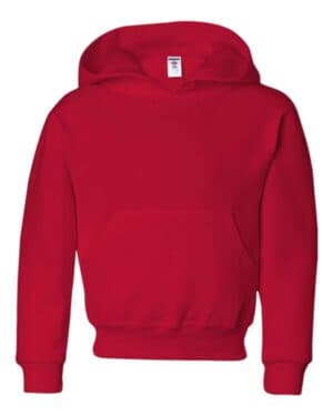 TRUE RED Jerzees 996YR nublend youth hooded sweatshirt