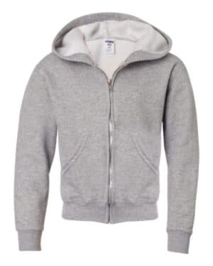 Jerzees 993BR nublend youth full-zip hooded sweatshirt