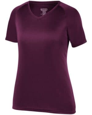 MAROON 2792 ladies' true hue technology attain wicking training t-shirt