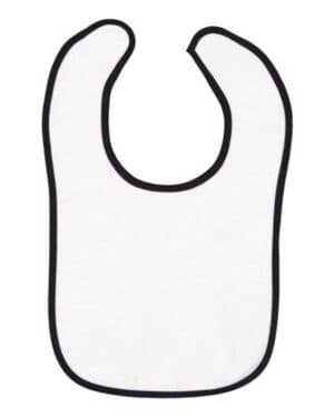 BLACK Rabbit skins 1003 infant contrast trim terry bib