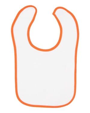 ORANGE Rabbit skins 1003 infant contrast trim terry bib
