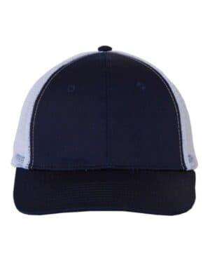 NAVY/ WHITE Valucap VC400 mesh-back twill trucker cap